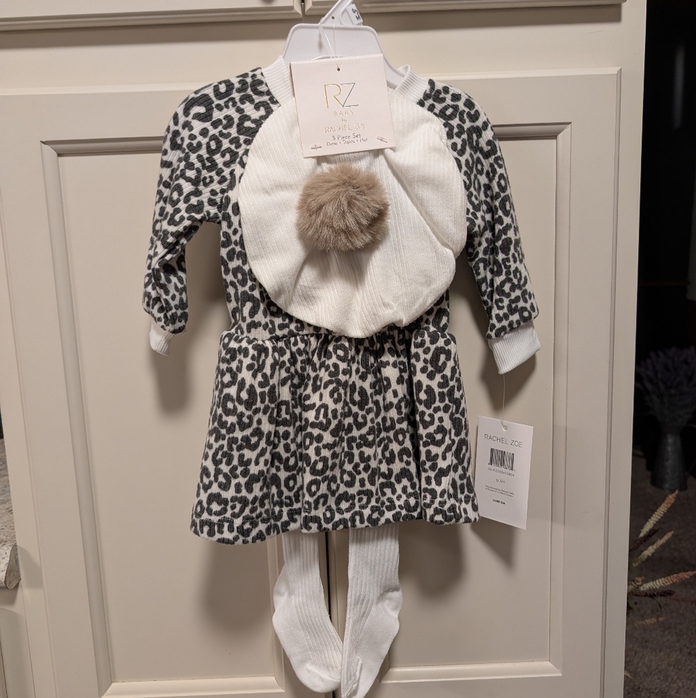 NWT Rachel Zoe Dress, Leggings,And Hat Set For Baby Girl ***CLEARANCE***
